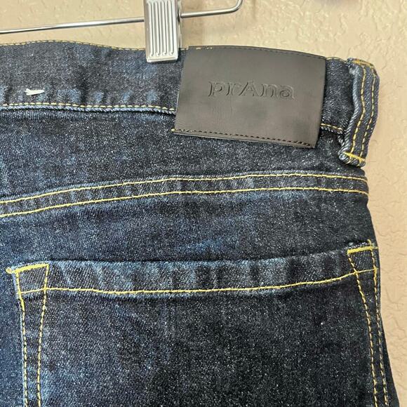 Prana Jeans Straight Fit Men’s Classic Dark Wash Straight Leg 36 x 30 - Picture 5 of 7